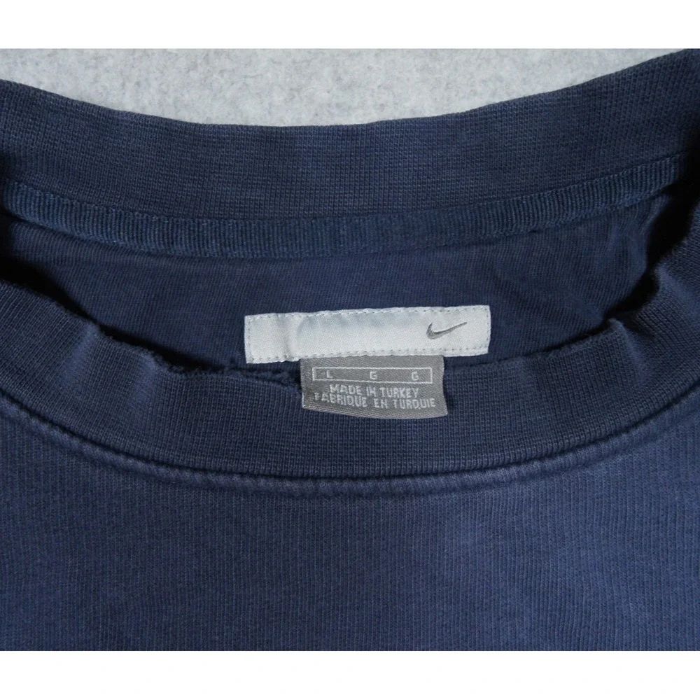 Vintage Nike Sweatshirt Mens Large Blue Crewneck Pullover Y2K Sweater Swoosh